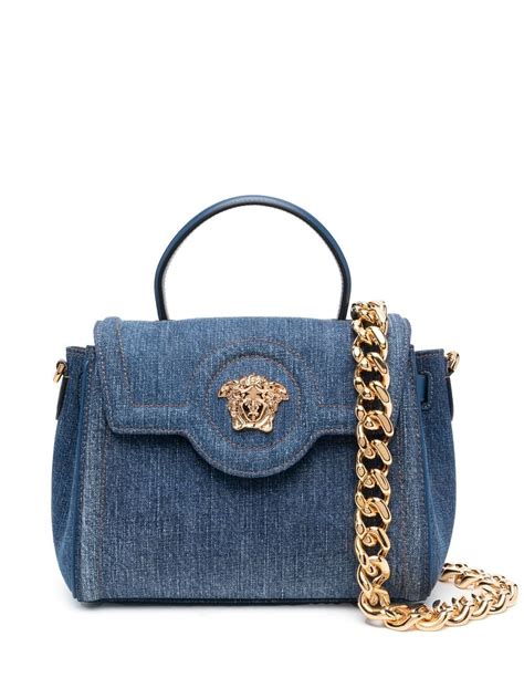 versace denim medusa bag